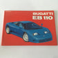 Bugatti, Press Kit World Premiere Paris 14 September 1991 Bugatti EB 110 with Original Advertising Poster and Admission Pass