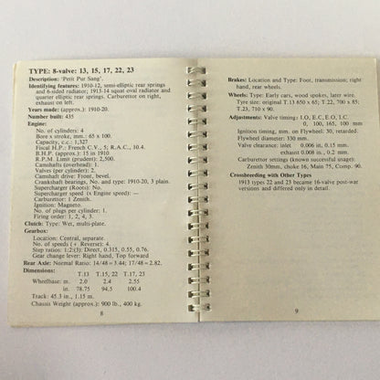 Bugatti, Manuale Tecnico Bugatti Data Book Pubblicato da The Bugatti Owners Club, Prescott England - Raggi's Collectibles' Automotive Art