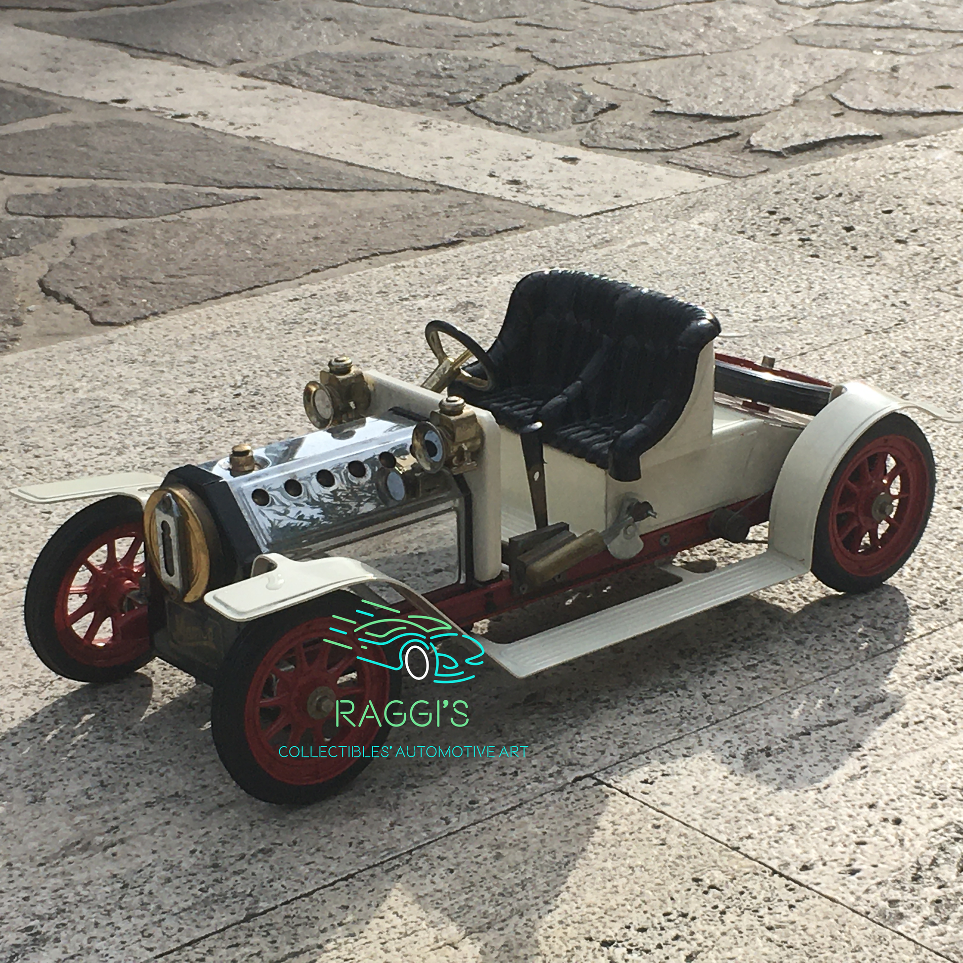 Mamod, Modellino in Metallo Mamod SA1 Steam Car Roadster Funzionante Anno  '60 '70 - Raggi's Collectibles' Automotive Art