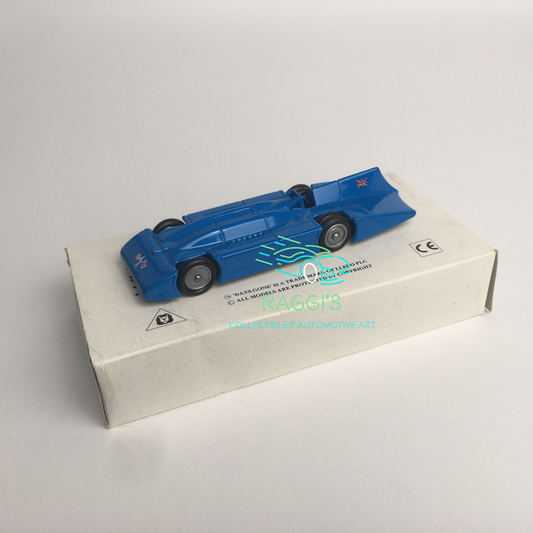Campbell-Railton Blue Bird, Modellino Lledo in Metallo Pressofuso Bluebird Anno 1935 Scala 1:43 - Raggi's Collectibles' Automotive Art