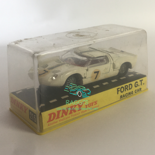 Ford, Modellino in Metallo Pressofuso Dinky Toys Ford G.T. 40 Racing Car Ref. 215 Scala 1:43 - Raggi's Collectibles' Automotive Art