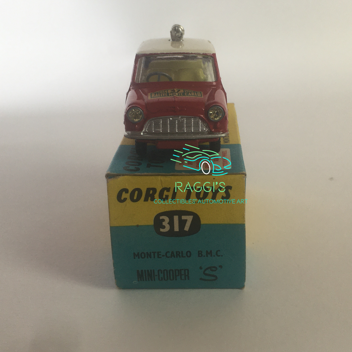 Morris, Modellino in Metallo Pressofuso Corgi Mini-Cooper S Monte-Carlo B.M.C. N. 37 Ref. 317 Scala 1:43 - Raggi's Collectibles' Automotive Art