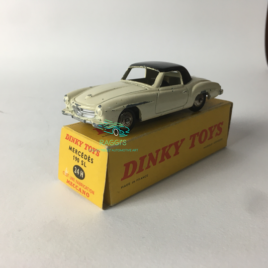 Mercedes-Benz, Modellino in Metallo Pressofuso Dinky Toys Mercedes 190 SL Ref. 24 H Anno 1960 Scala 1:43 - Raggi's Collectibles' Automotive Art