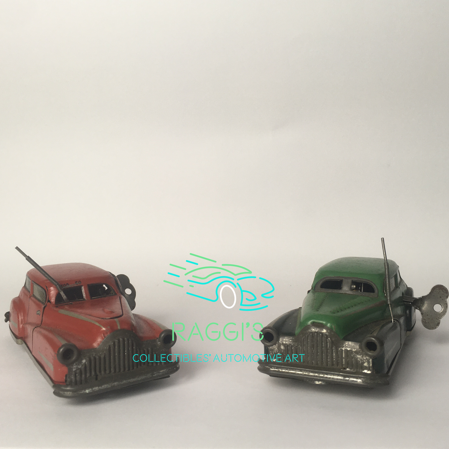 Joustra, Macchina in Latta a Chiavetta e Perfettamente Funzionante Anni 1940 1950 Vintage Toys - Raggi's Collectibles' Automotive Art