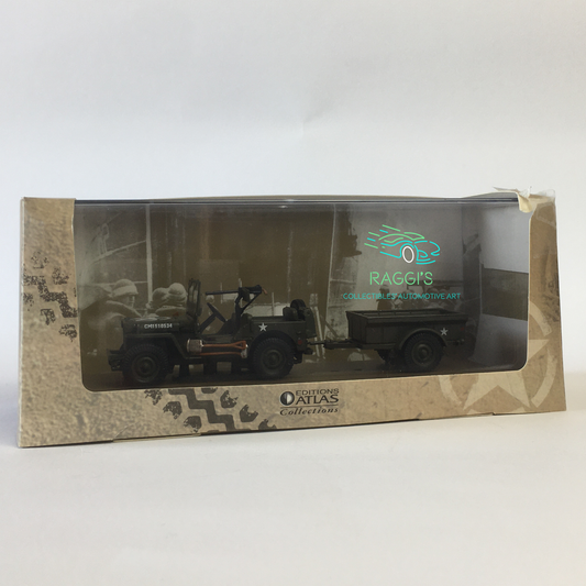 Jeep, Modellino in Metallo Pressofuso Edition Atlas Collection Jeep Willys MB Scala 1:43 - Raggi's Collectibles' Automotive Art