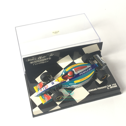 Jordan, Modellino in Metallo Scala 1:43 Paul's Model Art Minichamps Jordan Peugeot EJR 195 Eddie Irvine - Raggi's Collectibles' Automotive Art