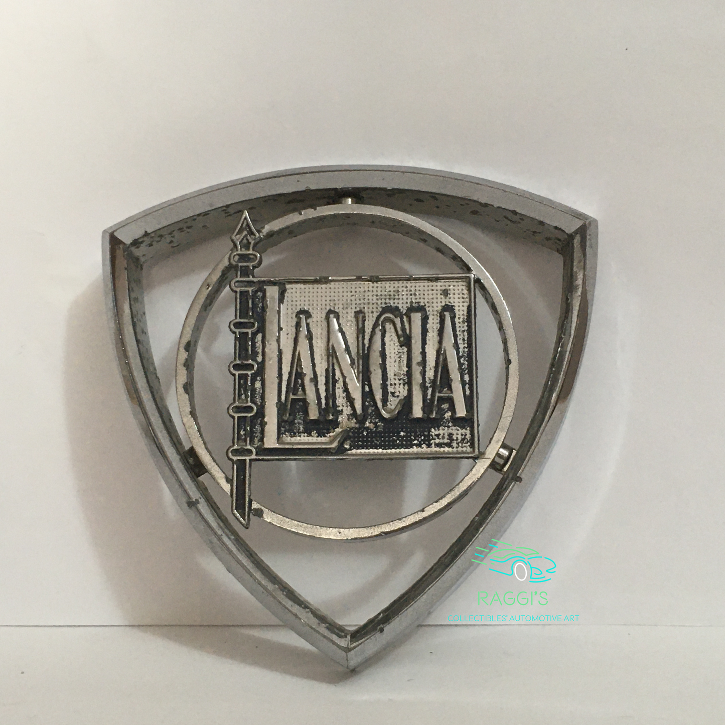 Lancia, Original Lancia emblem in metal mounted on cars produced since the 1950s