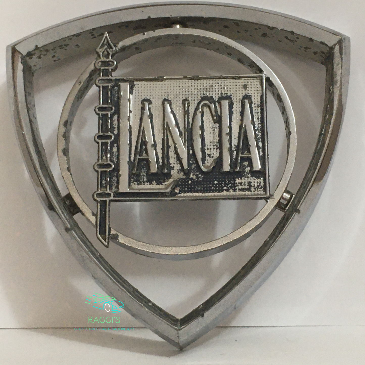 Lancia, Original Lancia emblem in metal mounted on cars produced since the 1950s