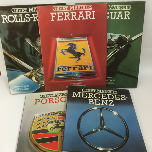 Ferrari, Jaguar, Mercedes-Benz, Porsche, Rolls-Royce Intera Raccolta Great Marques Libri in Lingua Inglese - Raggi's Collectibles' Automotive Art