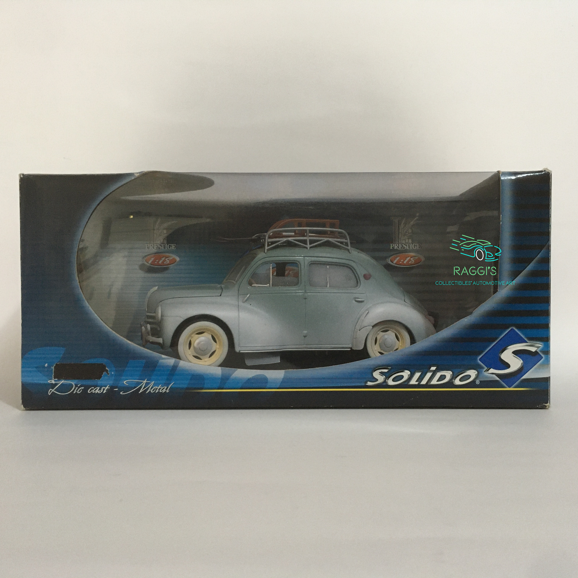 Renault, Modellino in Metallo Pressofuso Solido Renault 4CV Scala 1:17 Renault Collection Anno 1997 - Raggi's Collectibles' Automotive Art