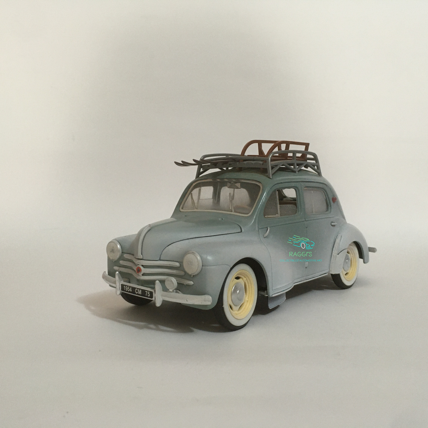 Renault, Modellino in Metallo Pressofuso Solido Renault 4CV Scala 1:17 Renault Collection Anno 1997 - Raggi's Collectibles' Automotive Art