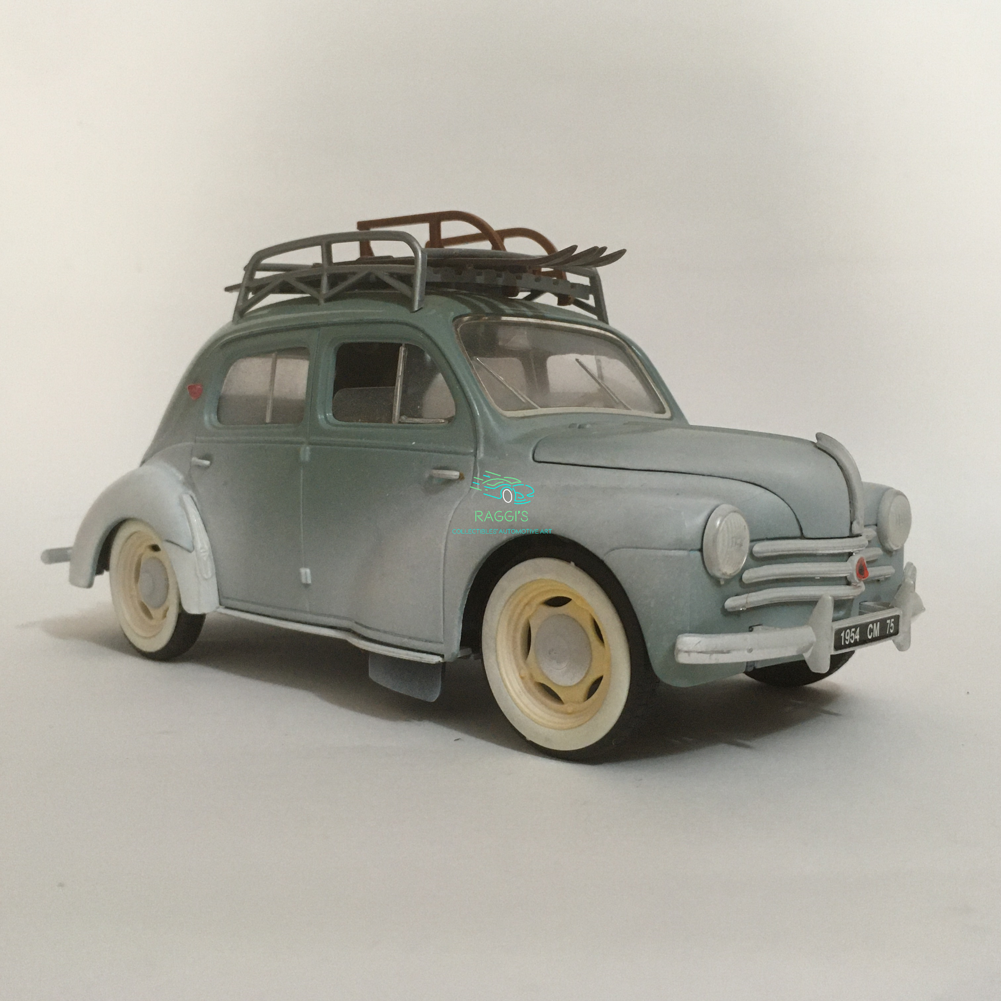 Renault, Modellino in Metallo Pressofuso Solido Renault 4CV Scala 1:17 Renault Collection Anno 1997 - Raggi's Collectibles' Automotive Art