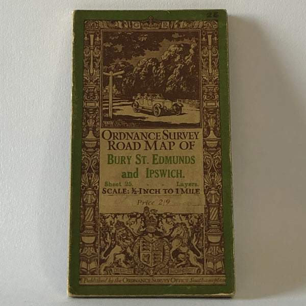Road Map, Cartina Stradale di Bury St. Edmunds e Ipswich del 1911, Cartina n. 25 di 25