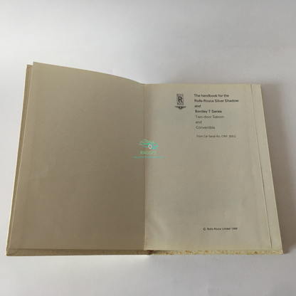 Rolls-Royce & Bentley, Handbook per Rolls-Royce Silver Shadow e Bentley T Series ed Information for Owner per Rolls-Royce Silver Shadow e Bentley T Series - Raggi's Collectibles' Automotive Art