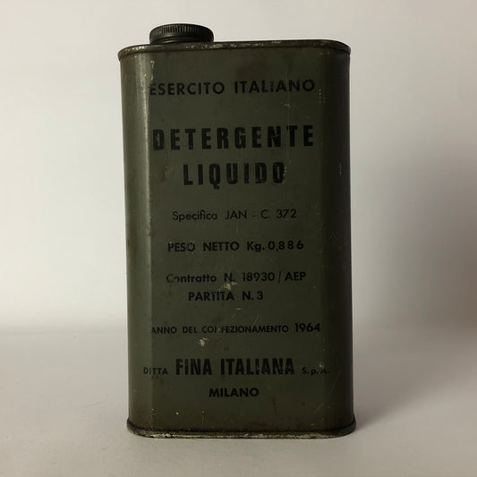 Fina, Lattina Detergente Liquido Prodotto per Esercito Italiano nel 1964 - Raggi's Collectibles' Automotive Art