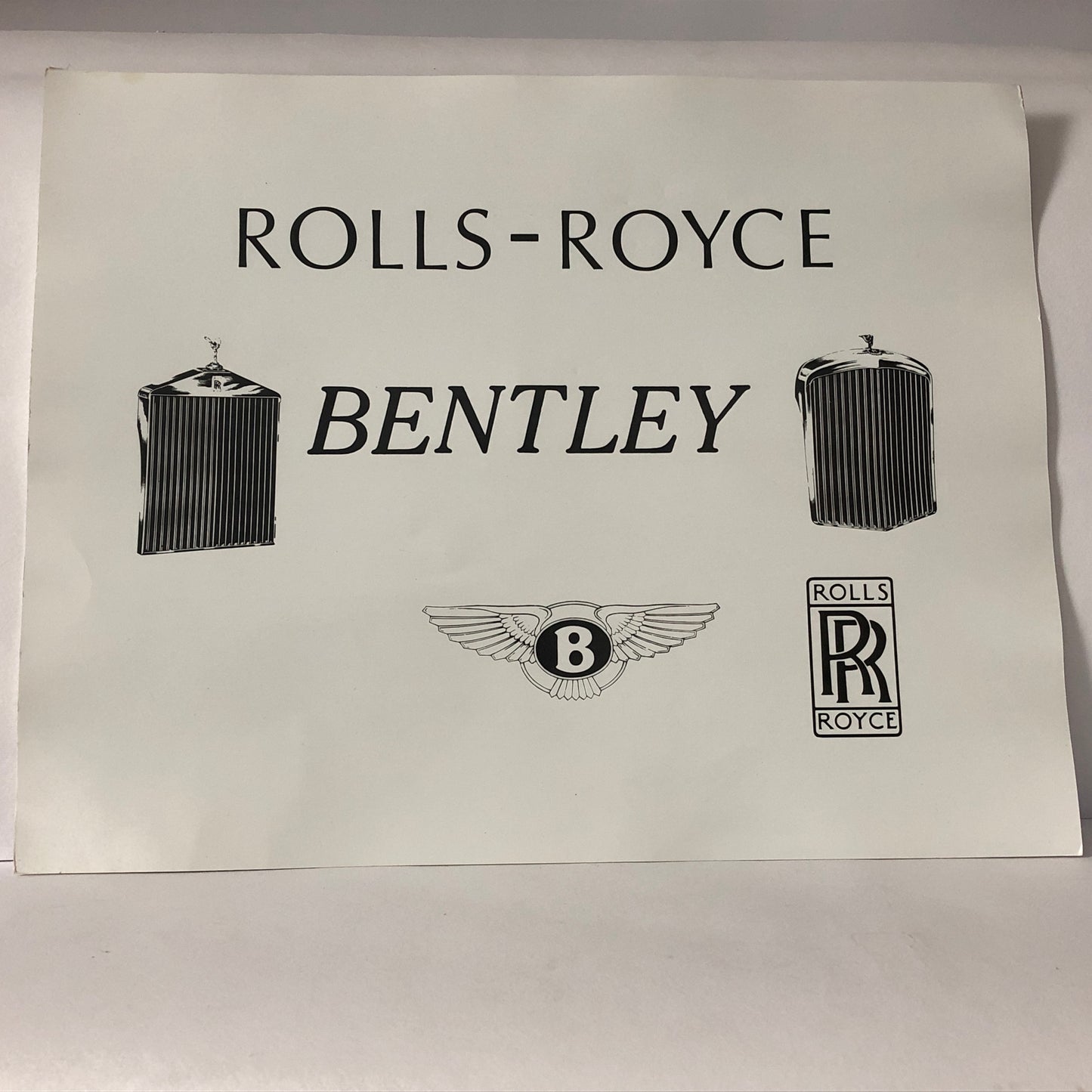 Rolls-Royce e Bentley, Stampa per Marketing, con Logo, Stemma e Radiatore Rolls-Royce e Bentley - Raggi's Collectibles' Automotive Art