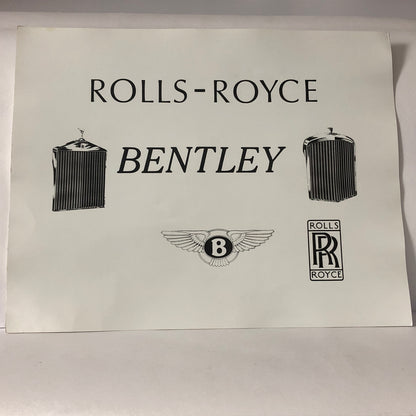 Rolls-Royce e Bentley, Stampa per Marketing, con Logo, Stemma e Radiatore Rolls-Royce e Bentley - Raggi's Collectibles' Automotive Art