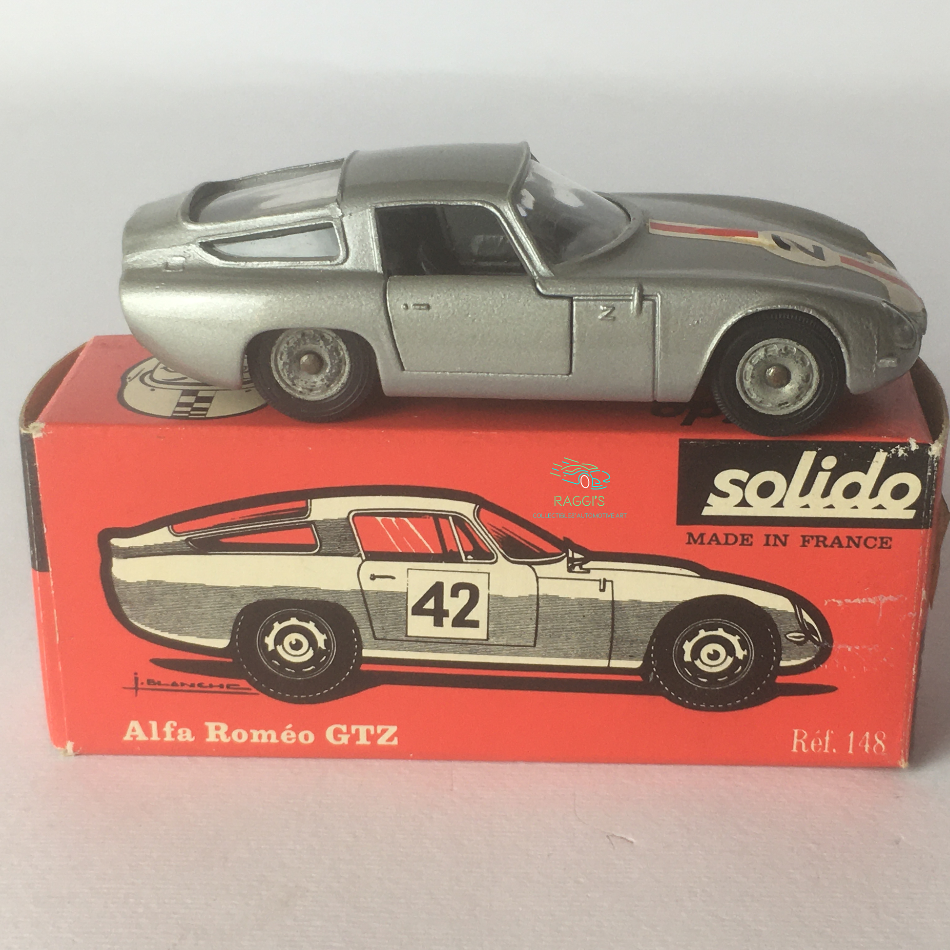 Alfa Romeo, Modellino in Metallo Pressofuso Solido Alfa Romeo Giulia TZ Ref. 148 Scala 1:43 - Raggi's Collectibles' Automotive Art