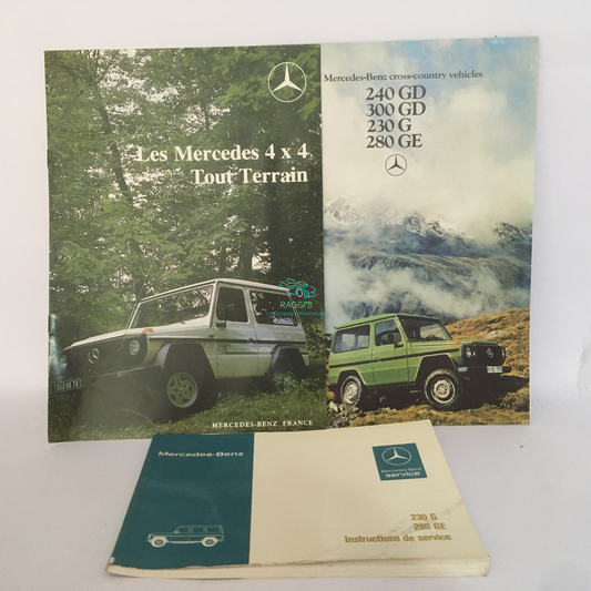 Mercedes-Benz, Manuale Istruzioni di Uso Anno 1979 e Brochures Anno 1979 e 1985 Mercedes-Benz G Series - Raggi's Collectibles' Automotive Art