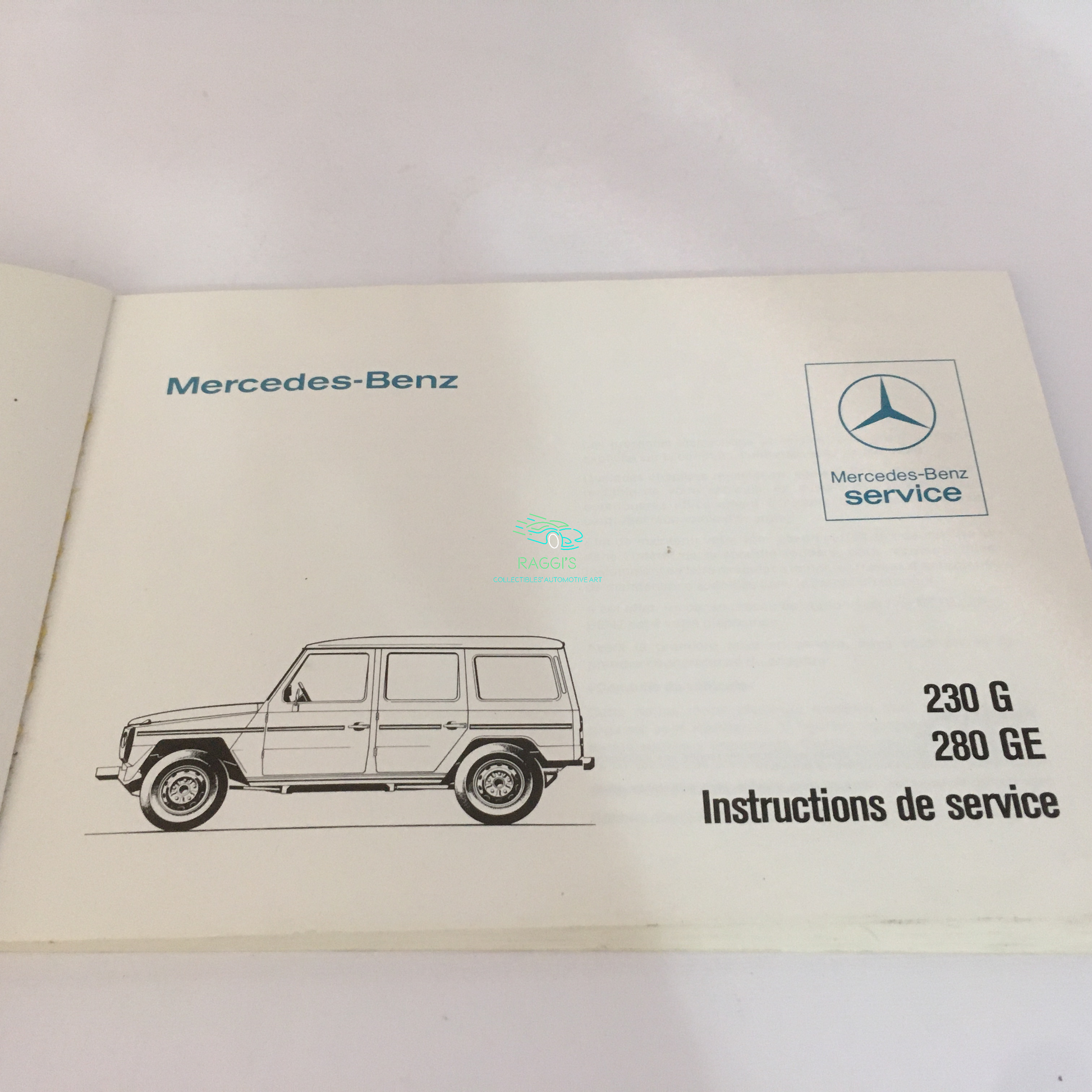 Mercedes-Benz, Manuale Istruzioni di Uso Anno 1979 e Brochures Anno 1979 e 1985 Mercedes-Benz G Series - Raggi's Collectibles' Automotive Art