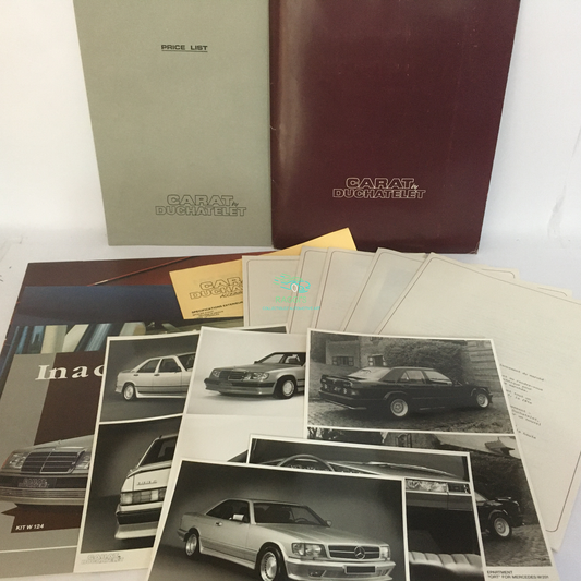 Mercedes-Benz, Brochure, Fotografie, Documentazione Tecnica e Listino Prezzi Carat Duchatelet Anno 1985 - Raggi's Collectibles' Automotive Art