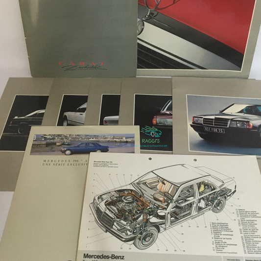 Mercedes-Benz, Comunicato Stampa Ufficiale Mercedes-Benz France, Brochures e Stampe Mercedes-Benz 190 - Raggi's Collectibles' Automotive Art