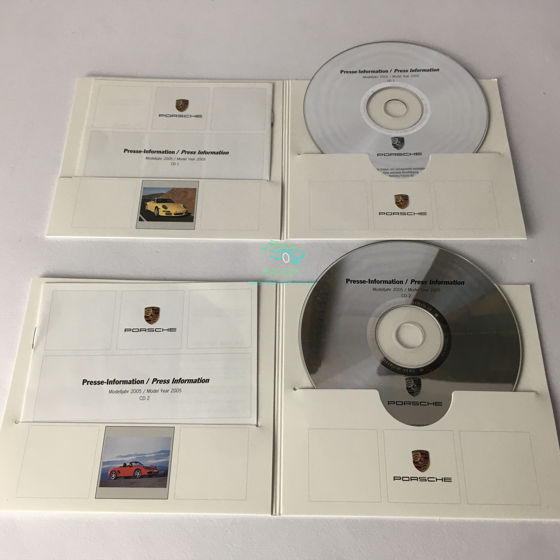 Porsche, Press Kit Intera Gamma Porsche Anno 2005  Lingua Tedesco Italiano Francese Inglese Spagnolo - Raggi's Collectibles' Automotive Art