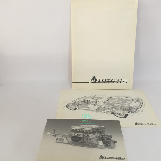 Lamborghini, Press Kit Presentazione a Monte Carlo Marzo 1990 Lamborghini Diablo - Raggi's Collectibles' Automotive Art