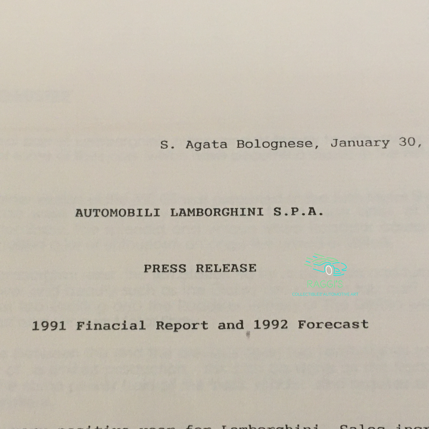 Lamborghini, Press Release anno 1992 Presentazione Lamborghini Diablo Roadster e Comunicato Stampa Lamborghini LM002