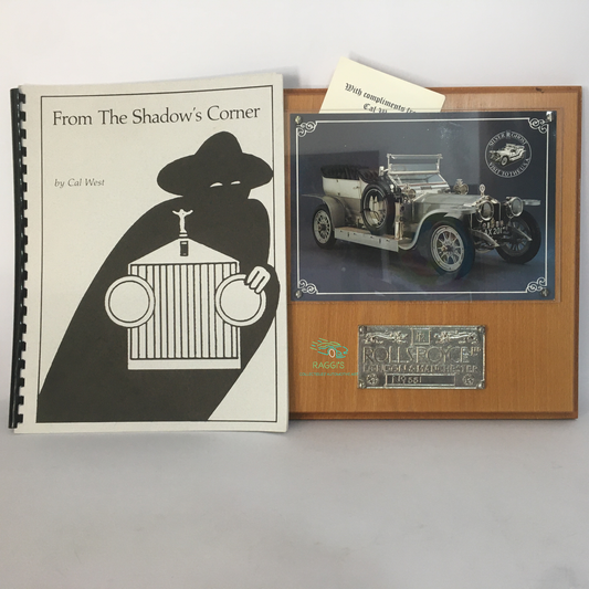 Rolls-Royce, quadro Rolls-Royce Silver Ghost telaio n. 551 con firma di Cal West e raccolta "From The Shadow's Corner" by Cal West. - Raggi's Collectibles' Automotive Art