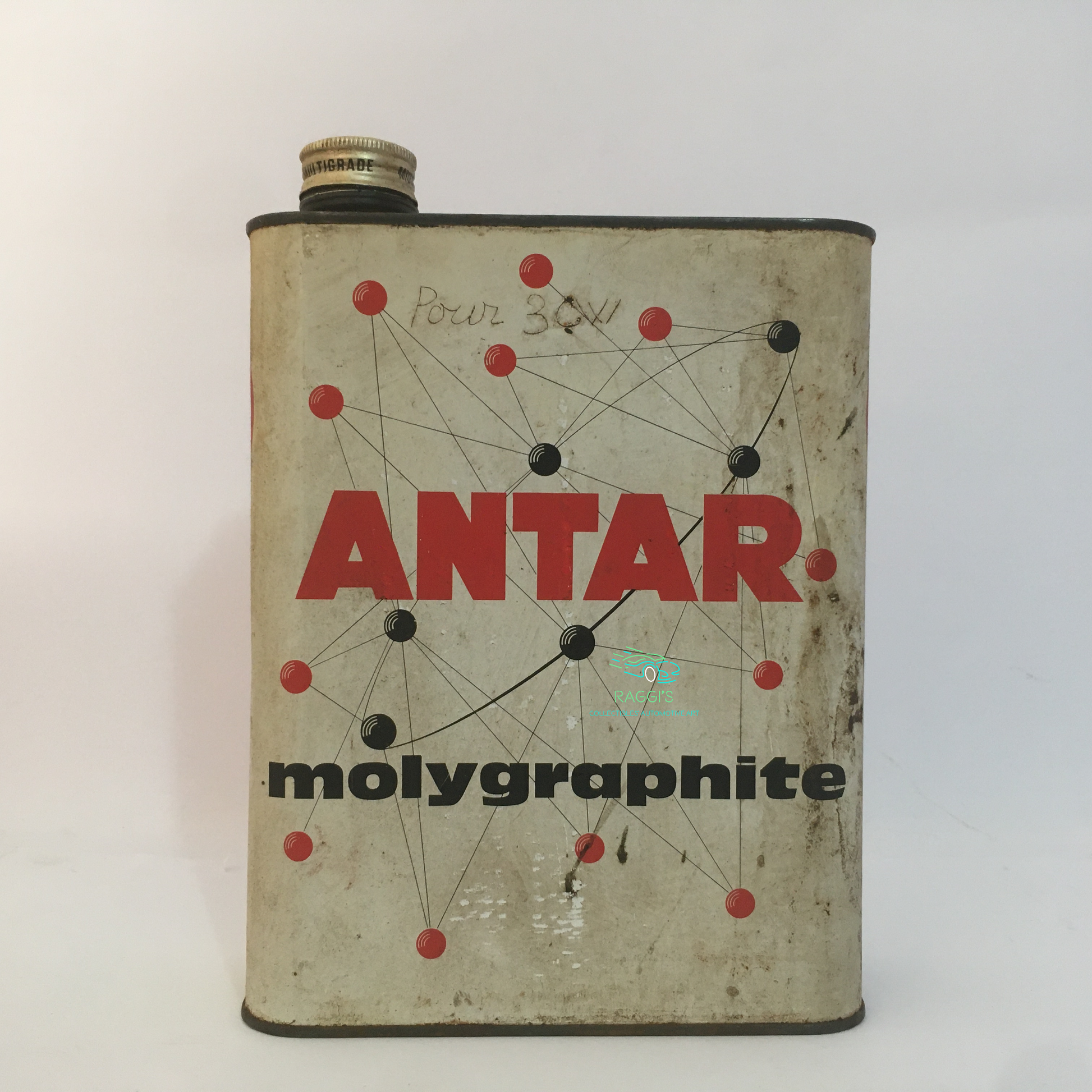 Antar. Latta Olio Vintage Antar Molygraphite - Raggi's Collectibles' Automotive Art