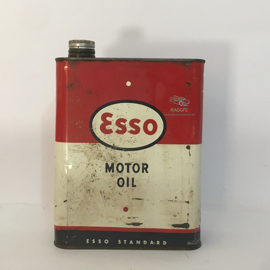 Esso, Latta Olio Vintage Esso Huile Pour Moteurs - Raggi's Collectibles' Automotive Art