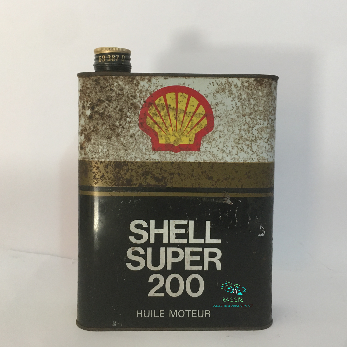 Shell, Latta Olio Vintage Shell Super 200 - Raggi's Collectibles' Automotive Art