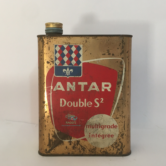 Antar, Latta Olio Vintage Antar Double S2 - Raggi's Collectibles' Automotive Art